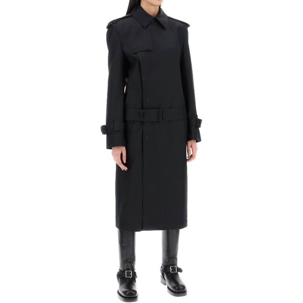 Burberry Black Polyester Coat - Image 2
