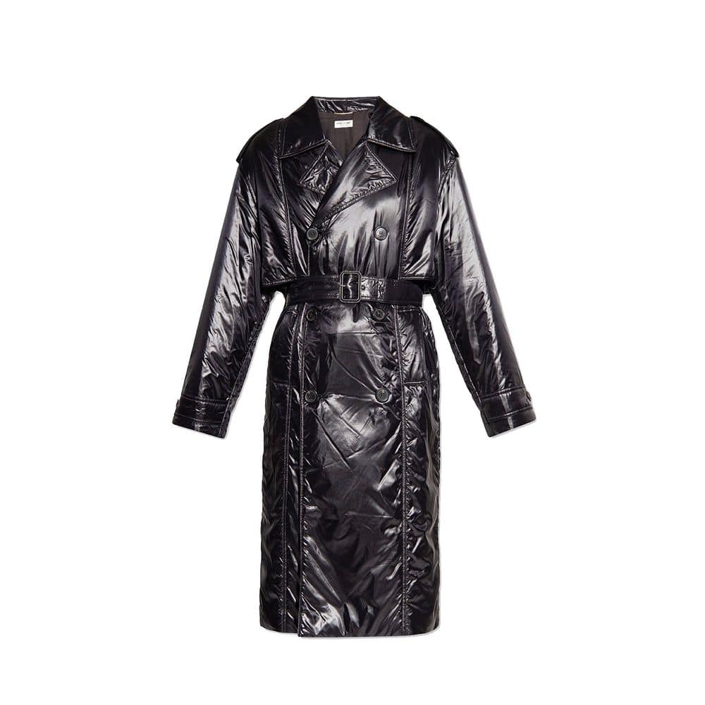 Saint Laurent Black Polyamide Coat