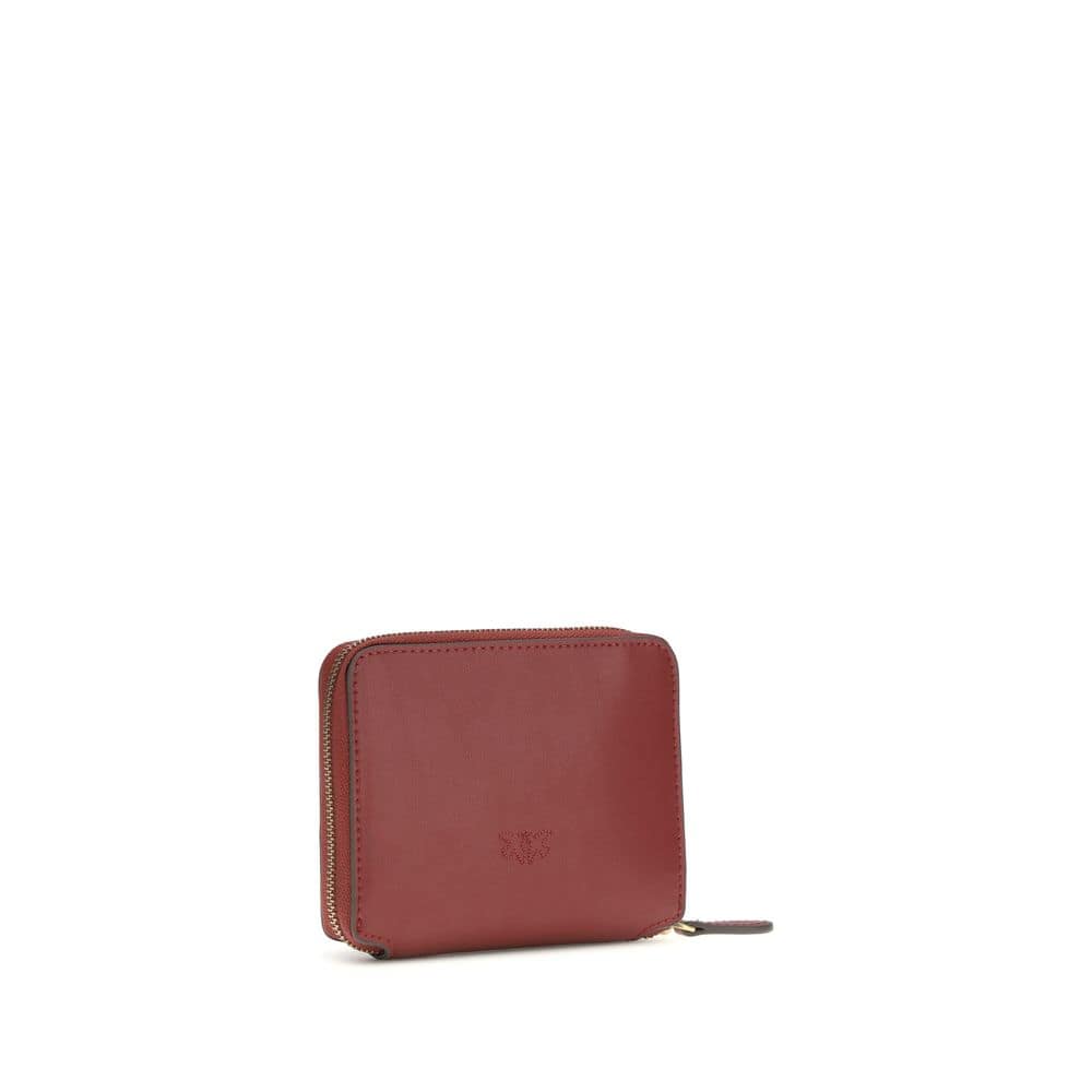 PINKO Bordeaux Calf Leather Bos Taurus Wallet - Image 2
