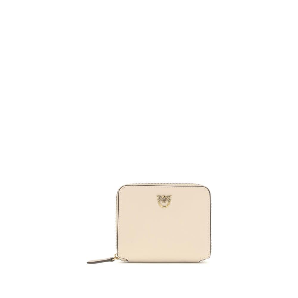 PINKO Beige Calf Leather Bos Taurus Wallet