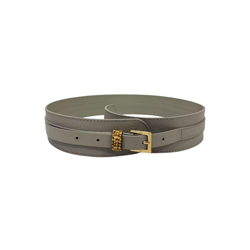 Borbonese Grey Genuine Leather Women's Belt - Image 2