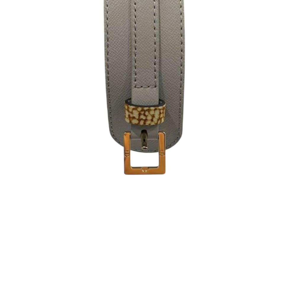 Borbonese Grey Genuine Leather Women's Belt - Image 5