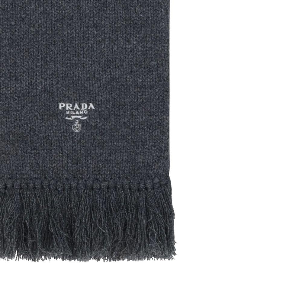 Prada Gray Cashmere Scarf - Image 3