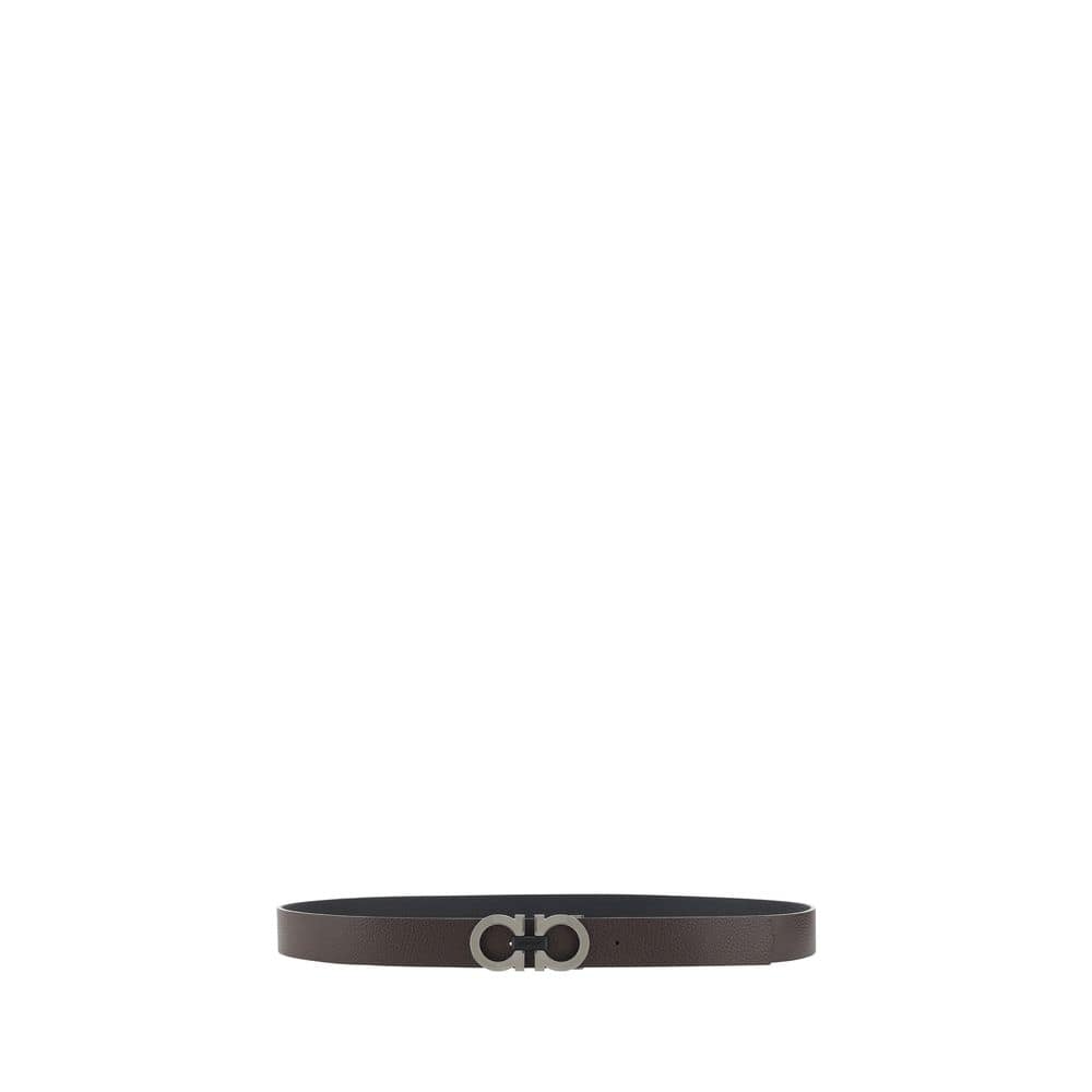 Ferragamo Black Calf Leather Bos Taurus Regular Belt - Image 2