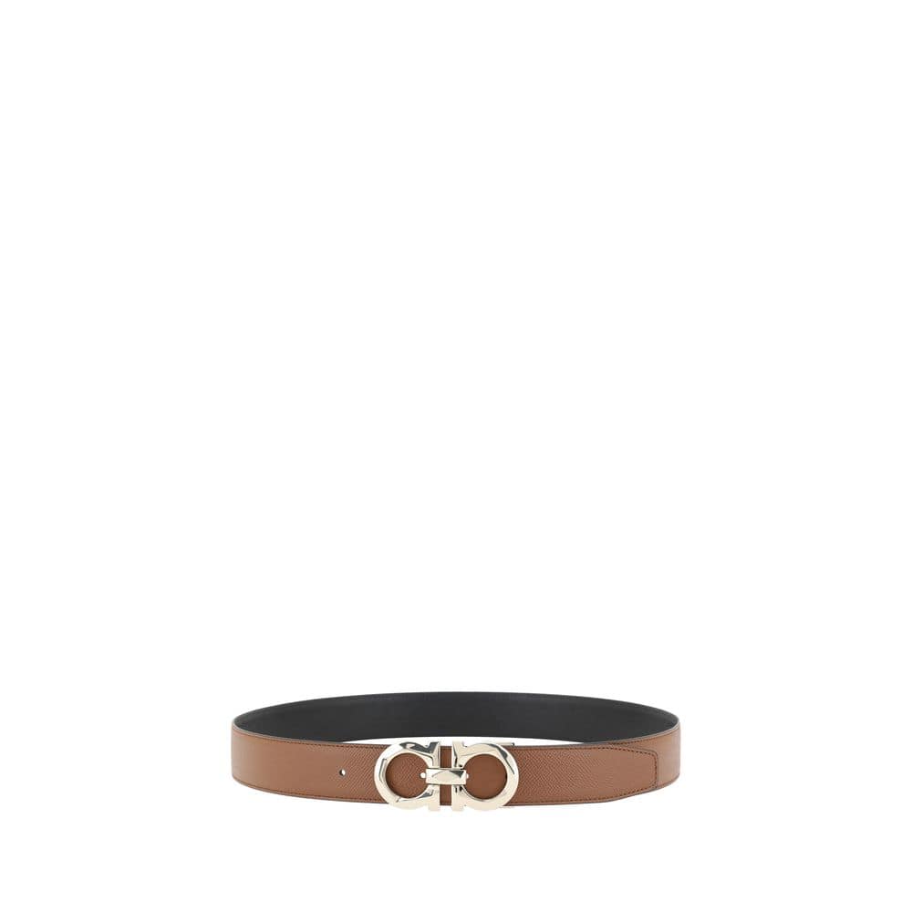 Ferragamo Brown Calf Leather Bos Taurus Regular Belt - Image 2
