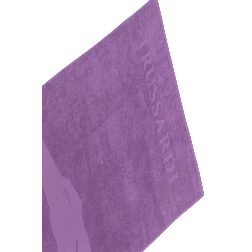 Trussardi Beachwear Purple Cotton Men Swim Towel - Image 2