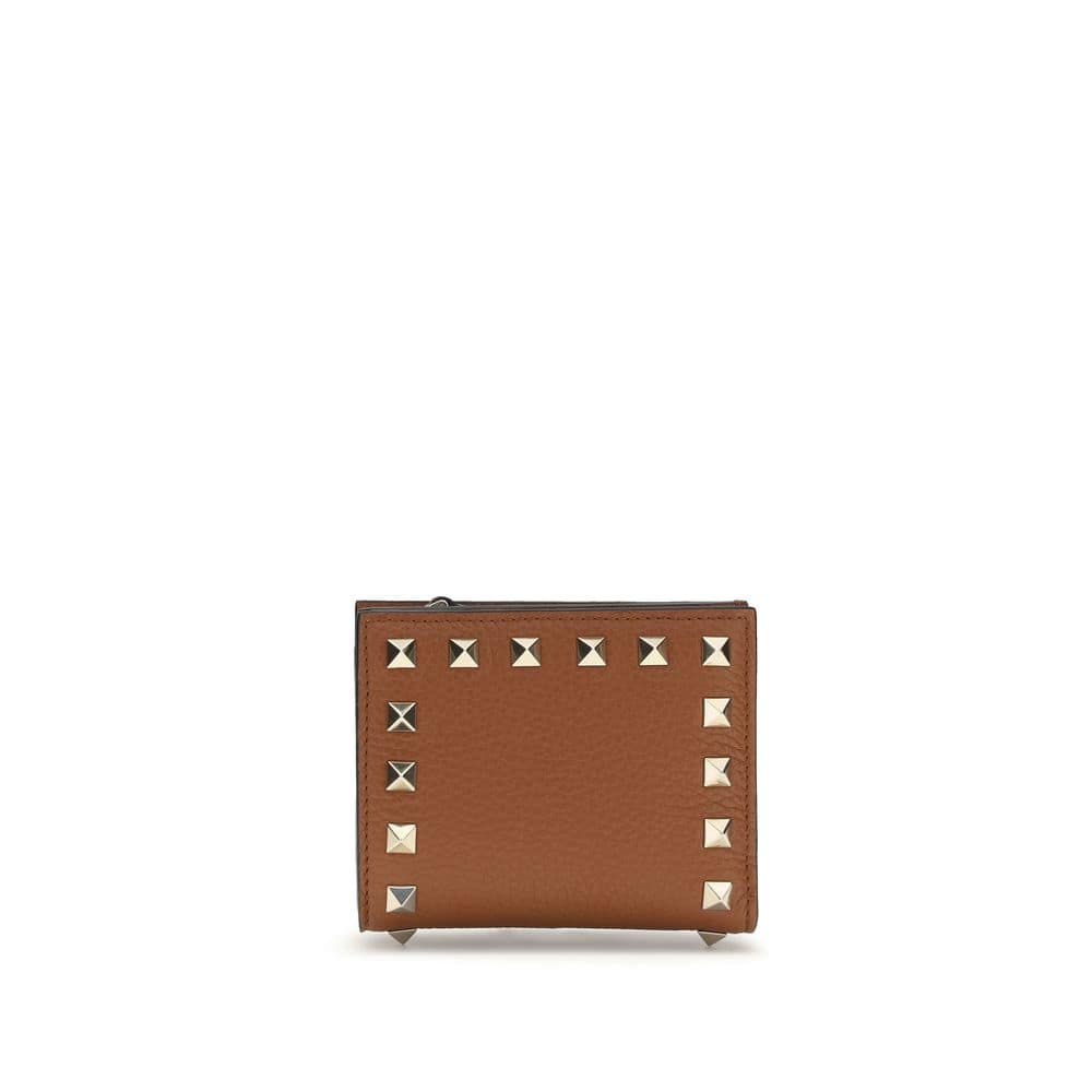 Valentino Garavani Brown Calf Leather Bos Taurus Wallet