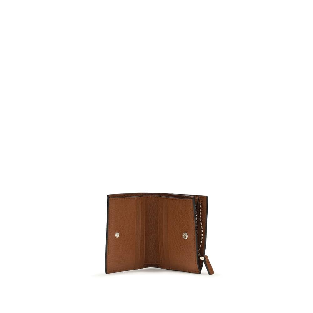 Valentino Garavani Brown Calf Leather Bos Taurus Wallet - Image 3