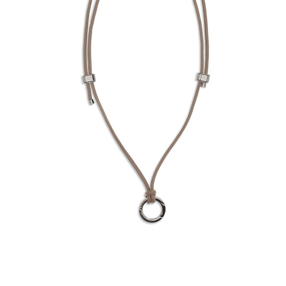 Brunello Cucinelli Black Calf Leather Bos Taurus Necklace - Image 3
