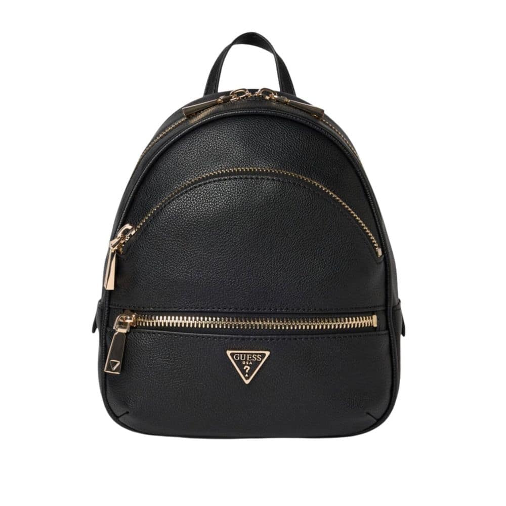 Guess Jeans Nero Poliuretano Women Backpack