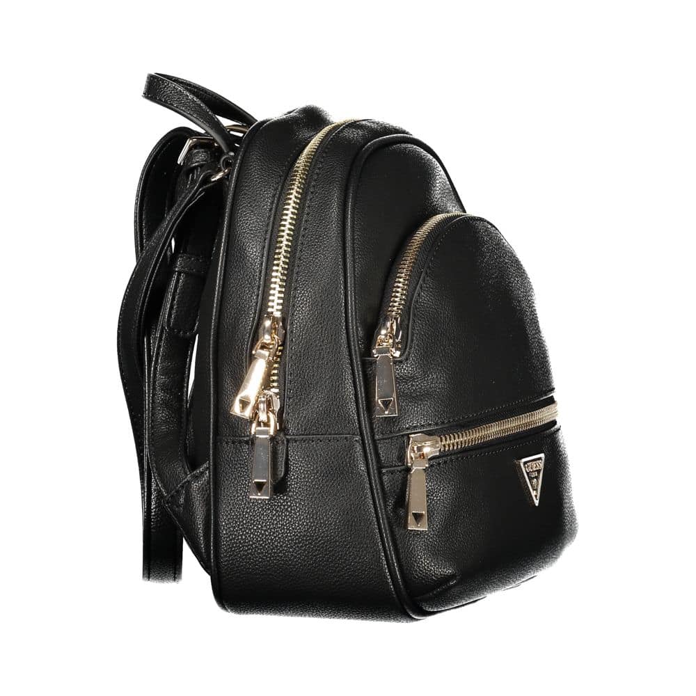 Guess Jeans Nero Poliuretano Women Backpack - Image 3