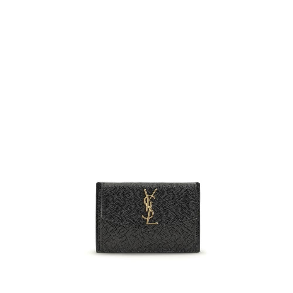 Saint Laurent Black Calf Leather Bos Taurus Wallet