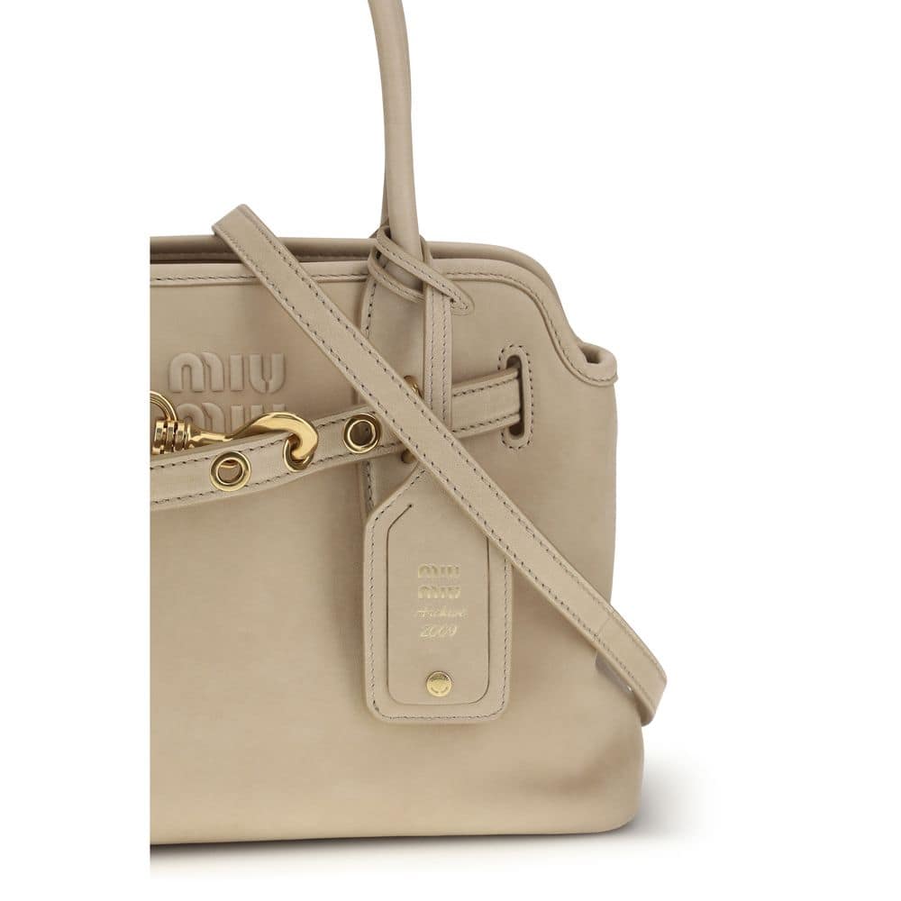 Miu Miu Beige Lamb Ovis Aries Aries Handbag - Image 4