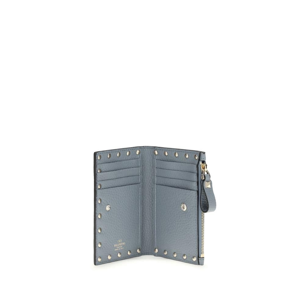 Valentino Garavani Blue Calf Leather Bos Taurus Wallet - Image 3