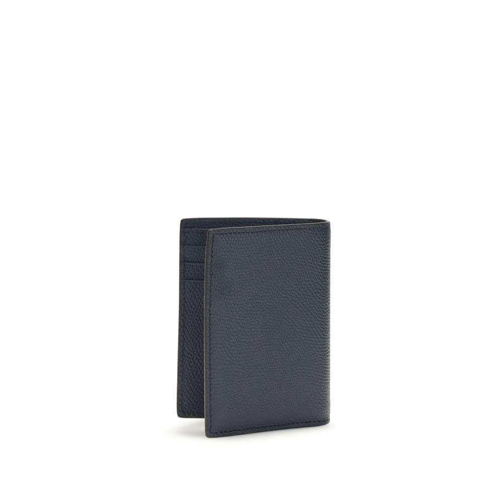 Valentino Garavani Blue Calf Leather Bos Taurus Wallet - Image 2