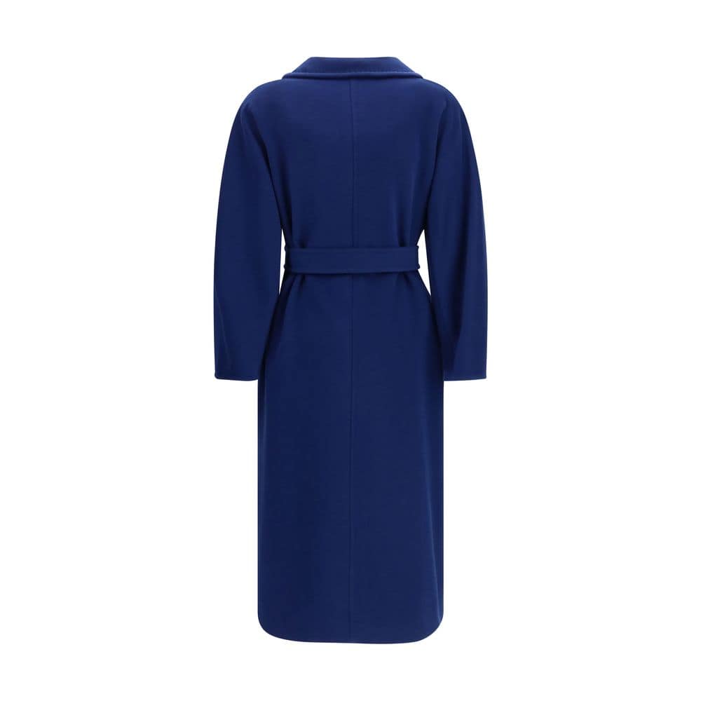 Max Mara Blue Fleece Wool Coat - Image 2