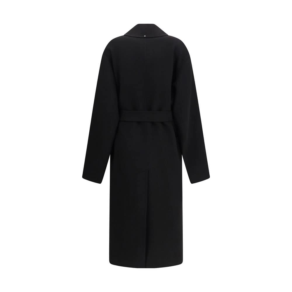 Max Mara Black Fleece Wool Coat - Image 2