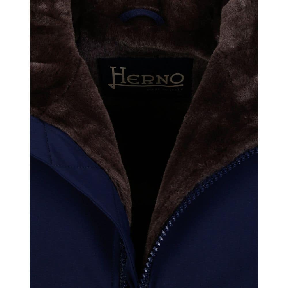 Herno Blue Polyamide Coat - Image 4