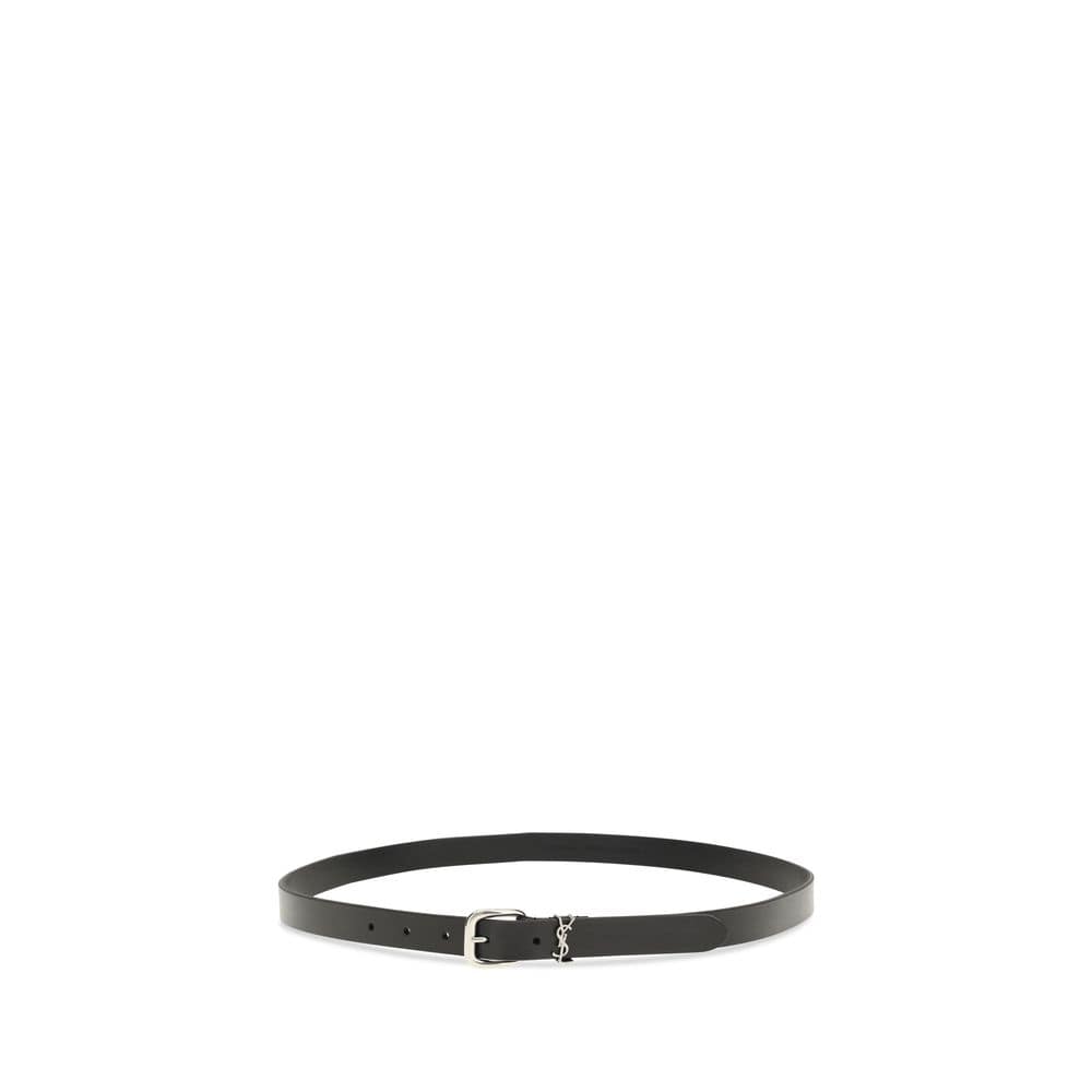 Saint Laurent Black Cotton Regular Belt - Image 2