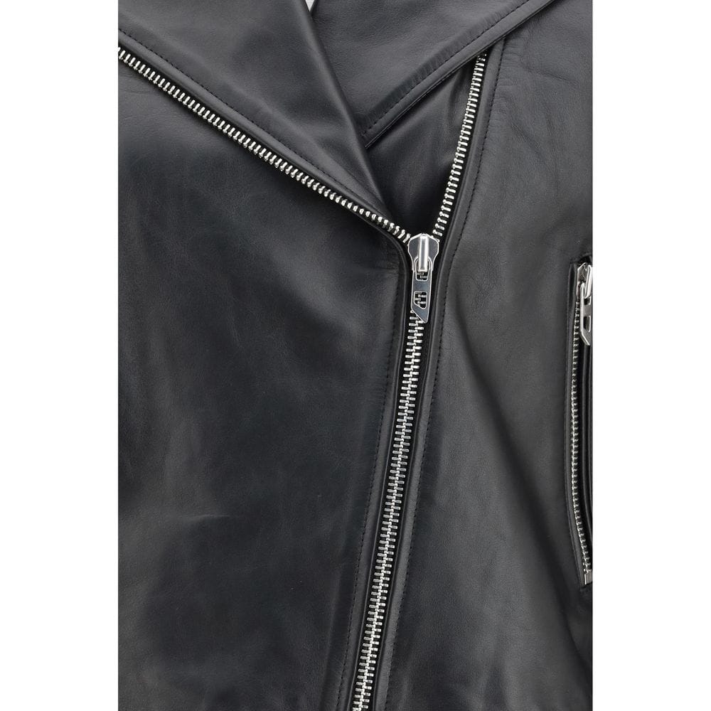 Diesel Black Leather Jacket - Image 3