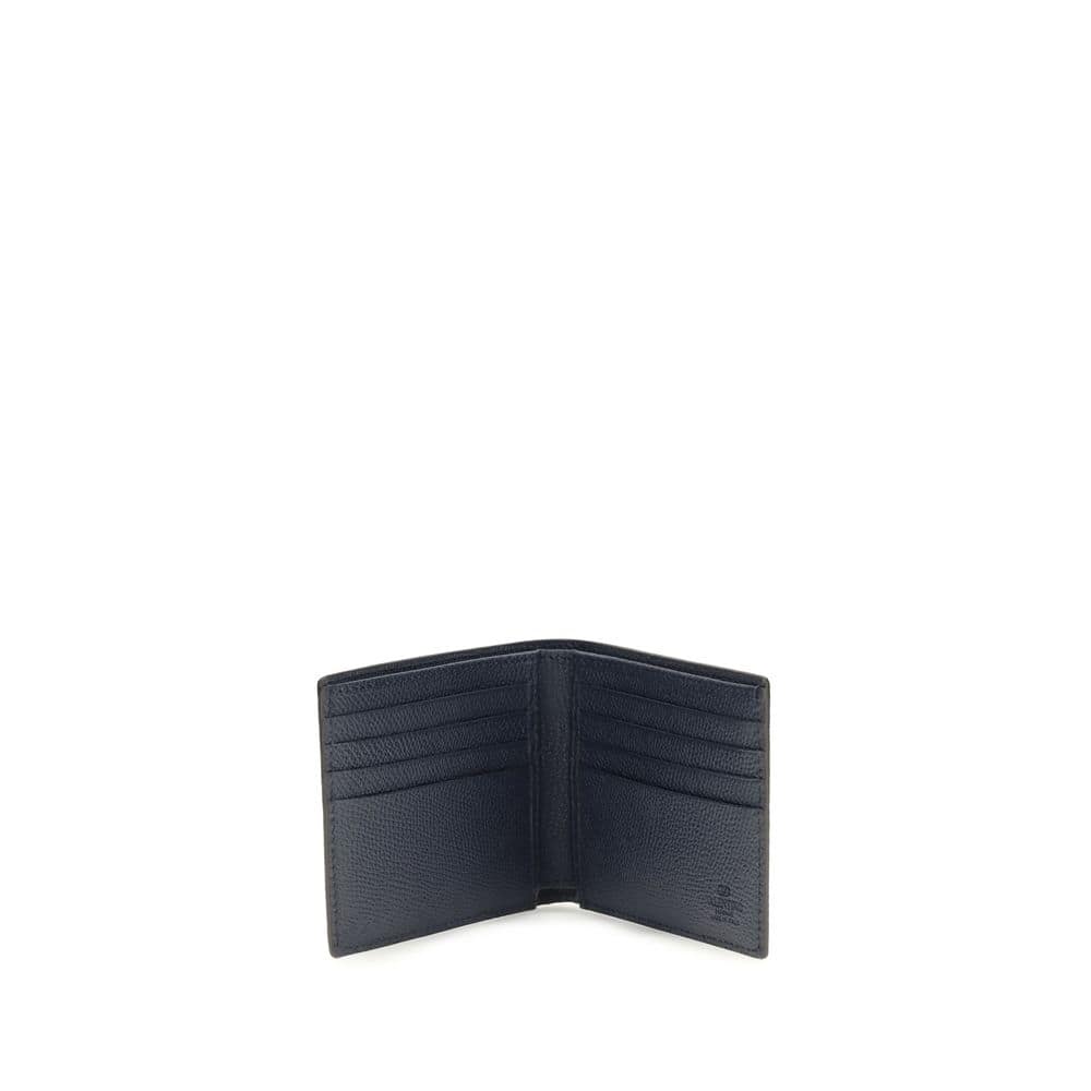 Valentino Garavani Blue Calf Leather Bos Taurus Wallet - Image 3