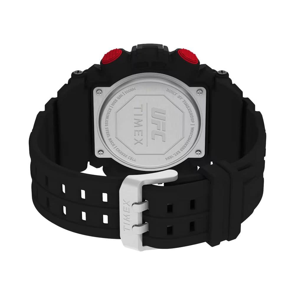 Timex Black Rubber Sport Watch - Image 2