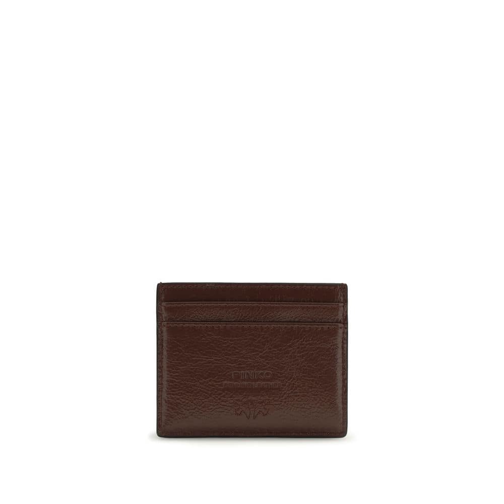 PINKO Bordeaux Calf Leather Bos Taurus Wallet - Image 2