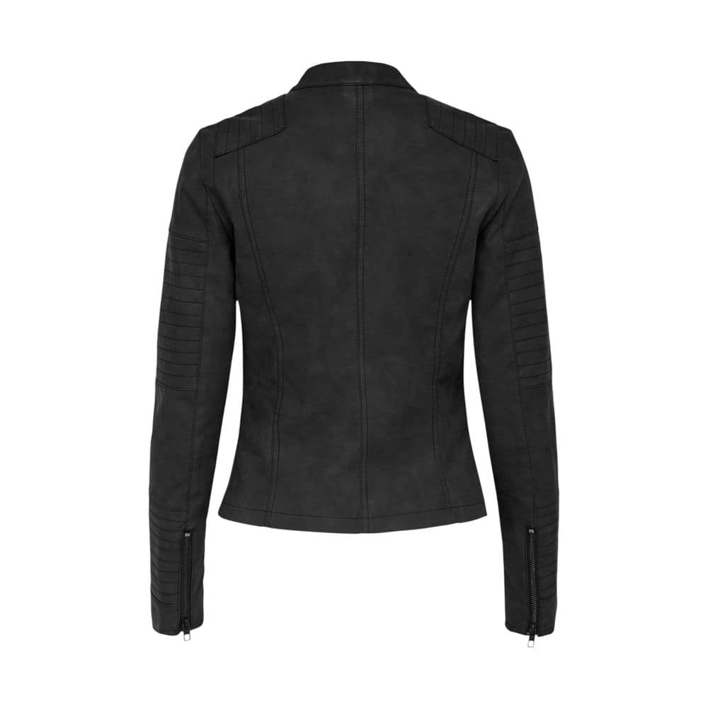 Only Black Polyethylene Biker Jacket - Image 2