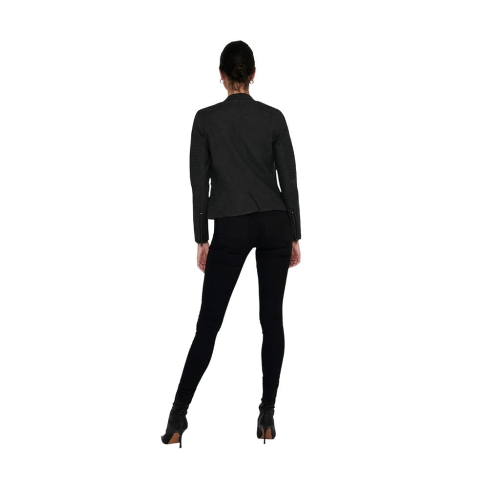 Only Black Polyethylene Biker Jacket - Image 4