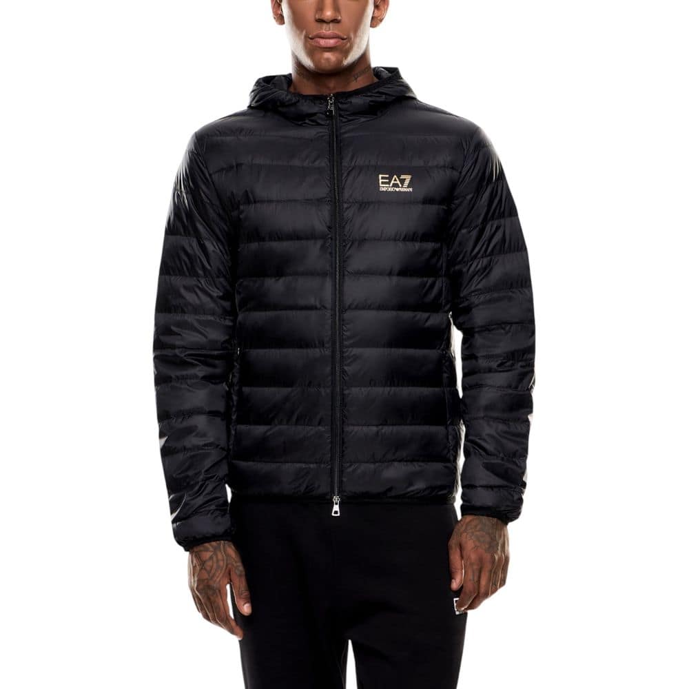 EA7 Emporio Armani Bicolor Polyamide Full-Length Jacket