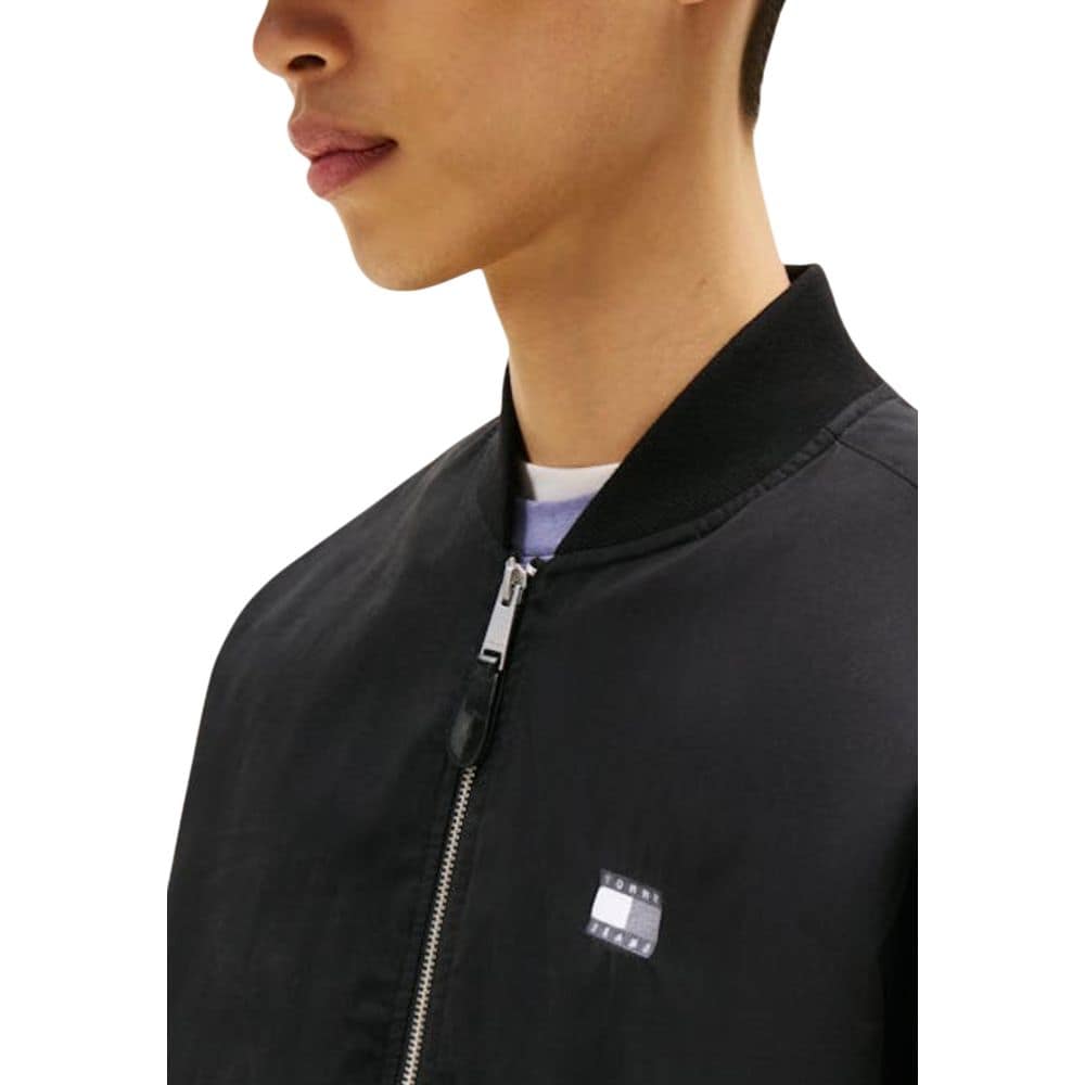 Tommy Hilfiger Jeans Black Recycled Cotton Bomber - Image 3