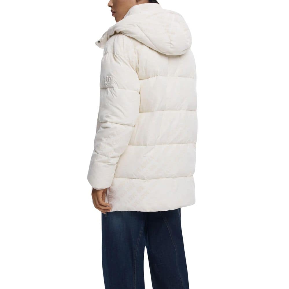 Desigual Cream Polyester Coat - Image 2