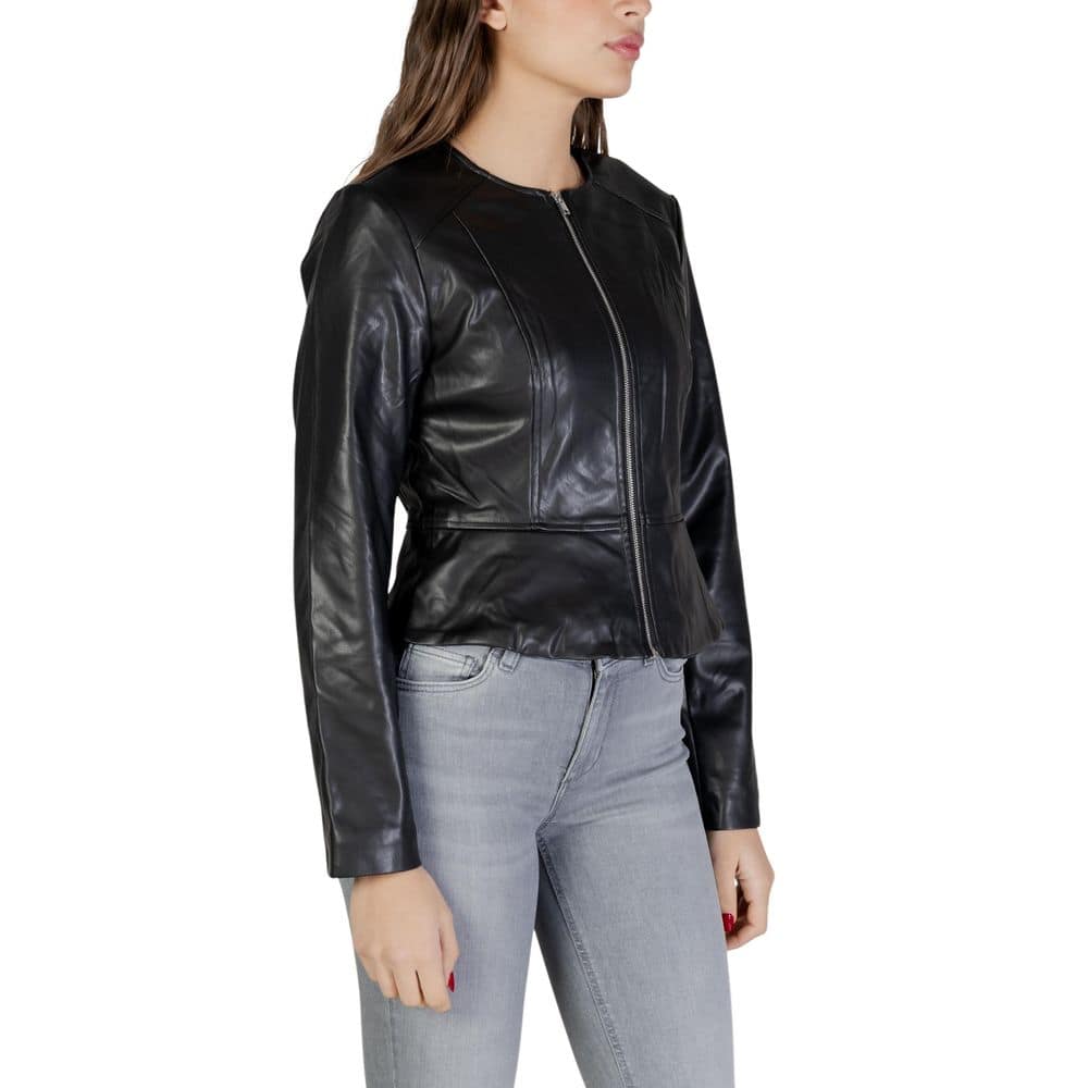 Jacqueline De Yong Black Leather Jacket - Image 5