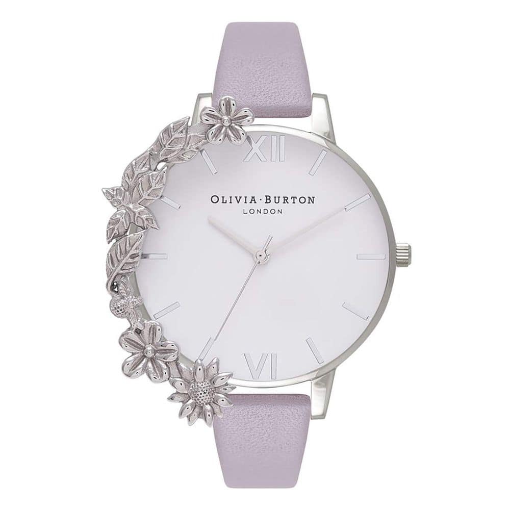 Olivia Burton Purple Artificial Leather Dress Watch