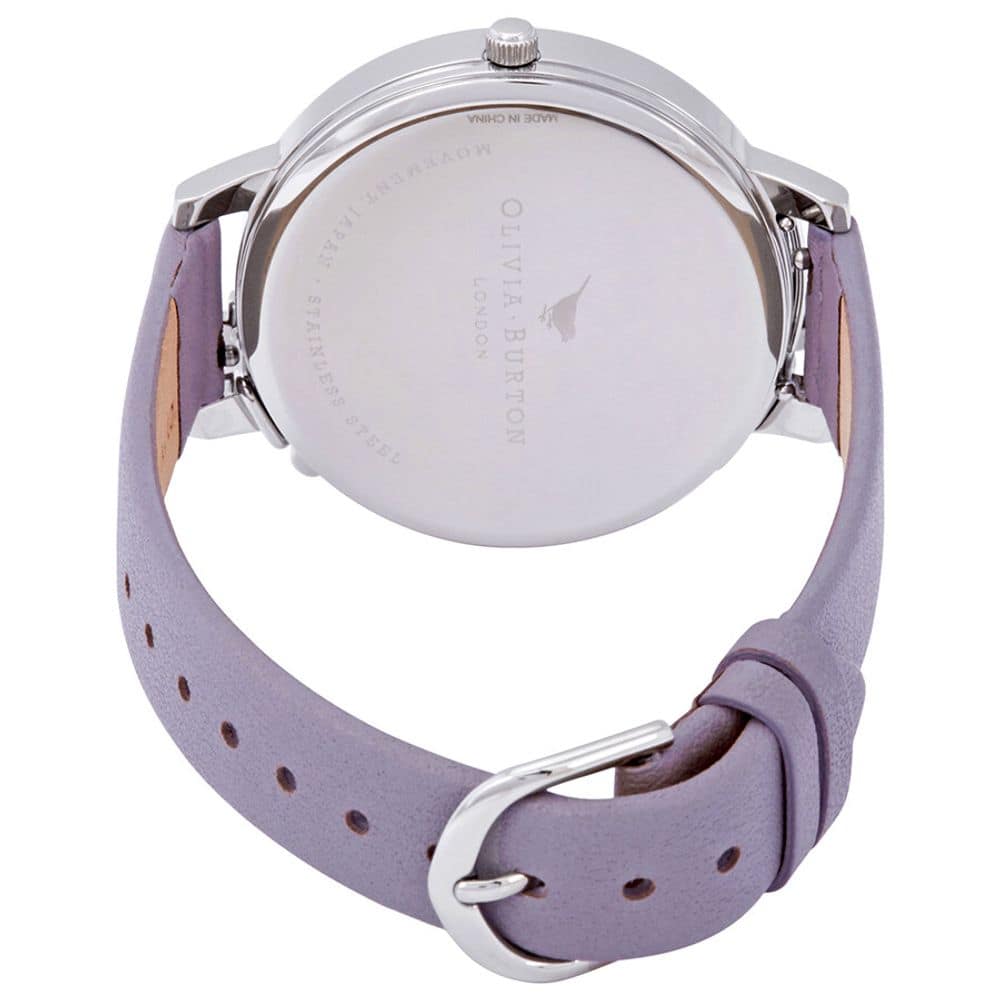 Olivia Burton Purple Artificial Leather Dress Watch - Image 3