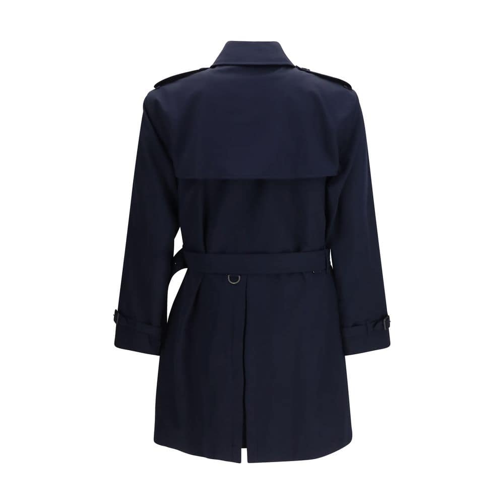 Burberry Blue Cotton Trench Coat - Image 2