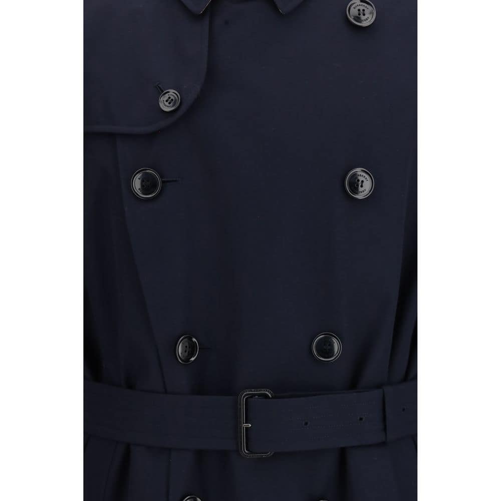 Burberry Blue Cotton Trench Coat - Image 3