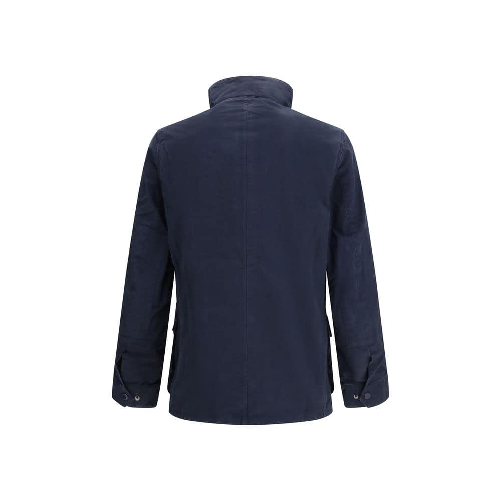 Barbour International Blue Cotton Full-Length Jacket - Image 2