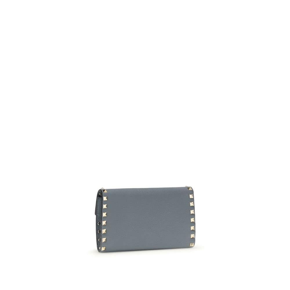 Valentino Garavani Blue Calf Leather Bos Taurus Wallet - Image 2