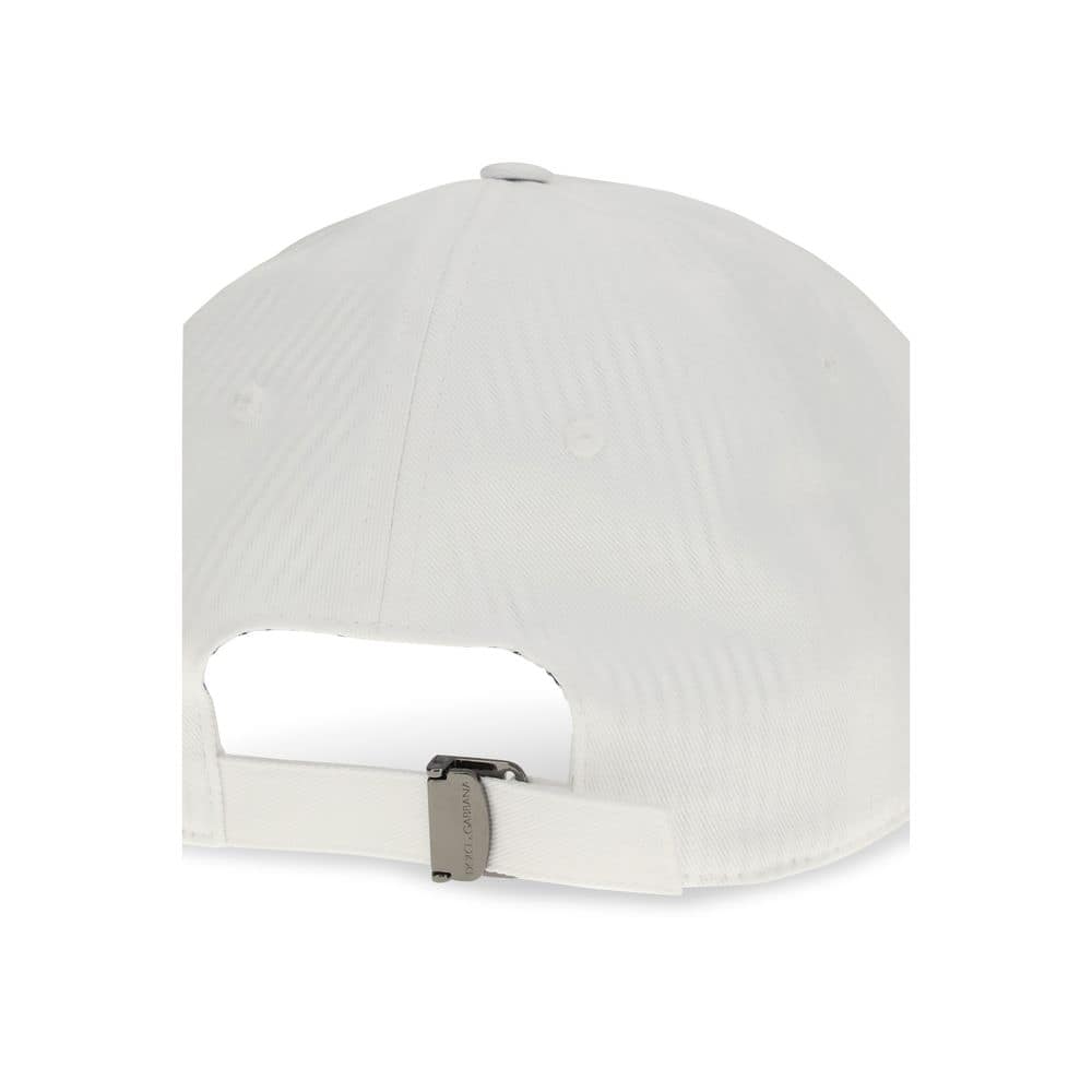 Dolce & Gabbana White Cotton Cap (Baseball Hat) - Image 3