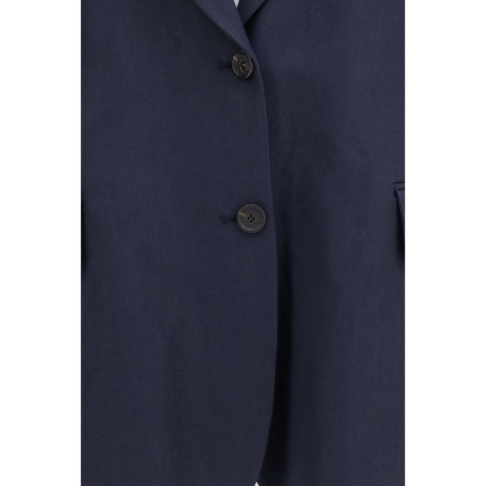 Brunello Cucinelli Blue Viscose Coat - Image 3