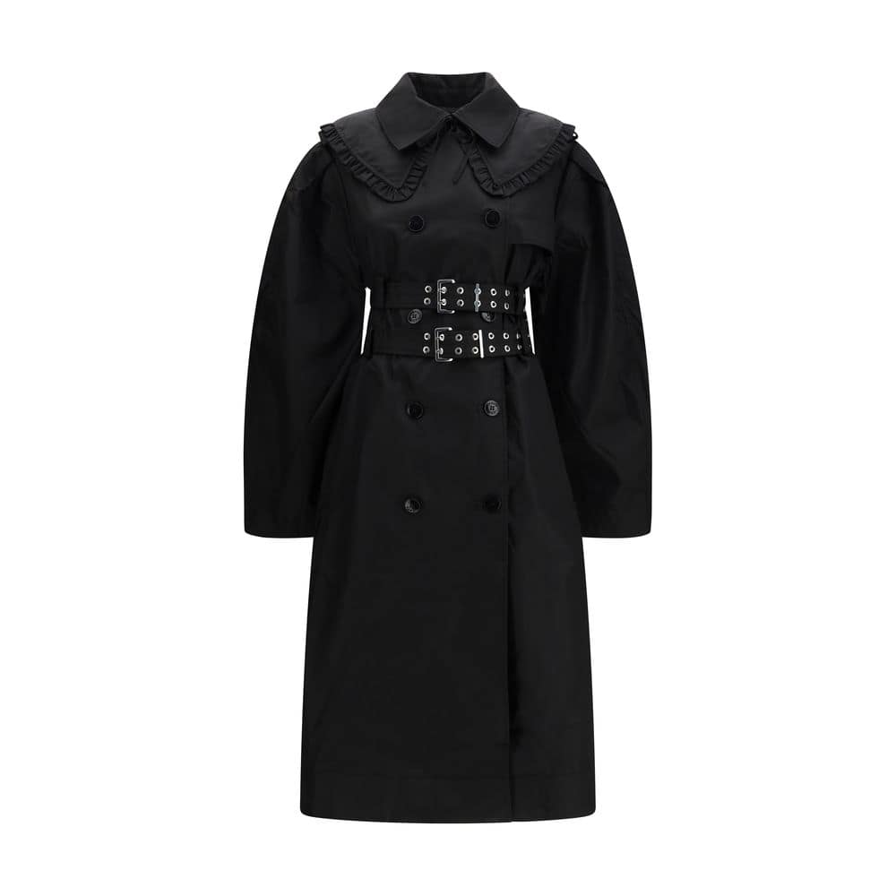 Ganni Black Nylon Coat