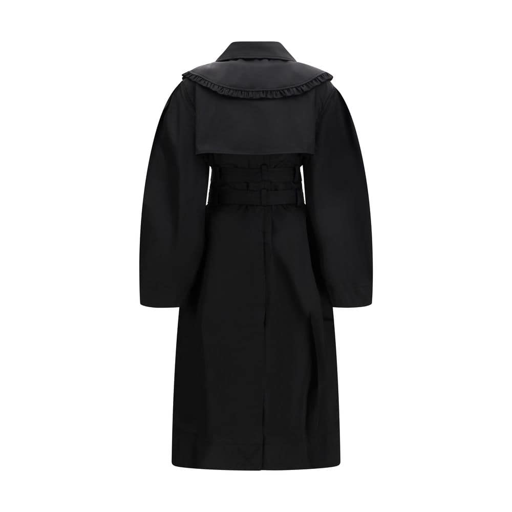 Ganni Black Nylon Coat - Image 2