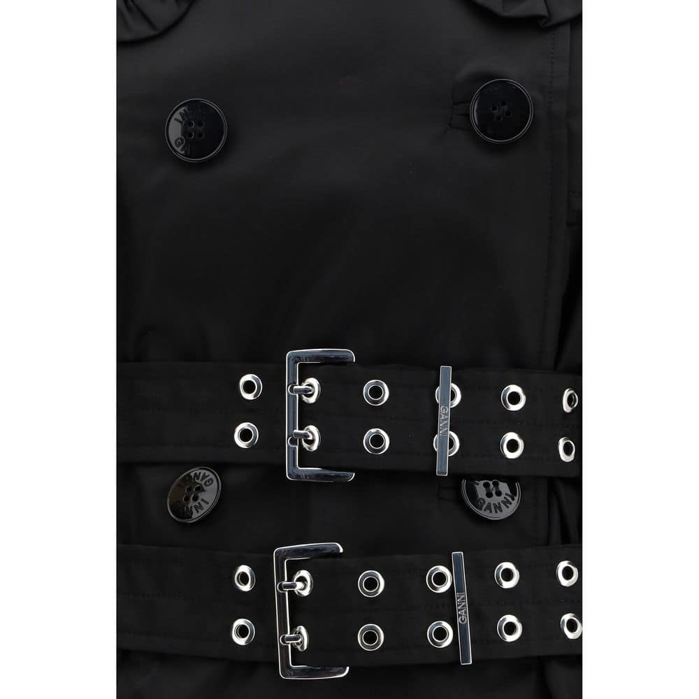 Ganni Black Nylon Coat - Image 3