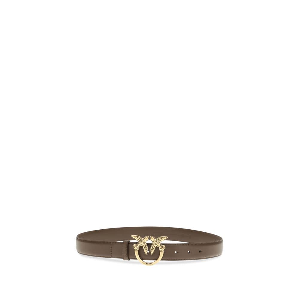 PINKO Brown Calf Leather Bos Taurus Regular Belt - Image 2