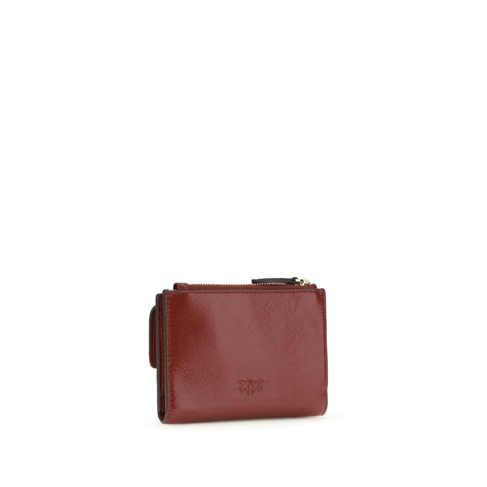 PINKO Bordeaux Calf Leather Bos Taurus Wallet - Image 2
