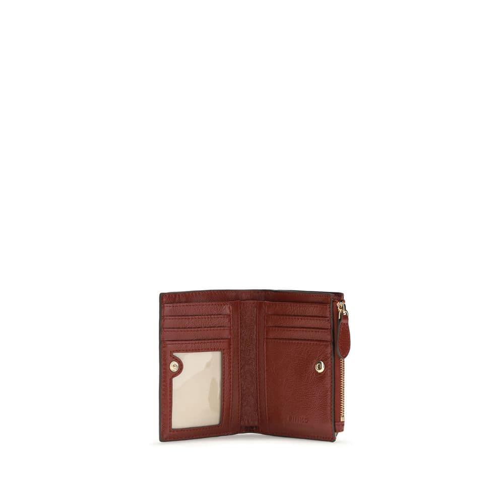PINKO Bordeaux Calf Leather Bos Taurus Wallet - Image 3