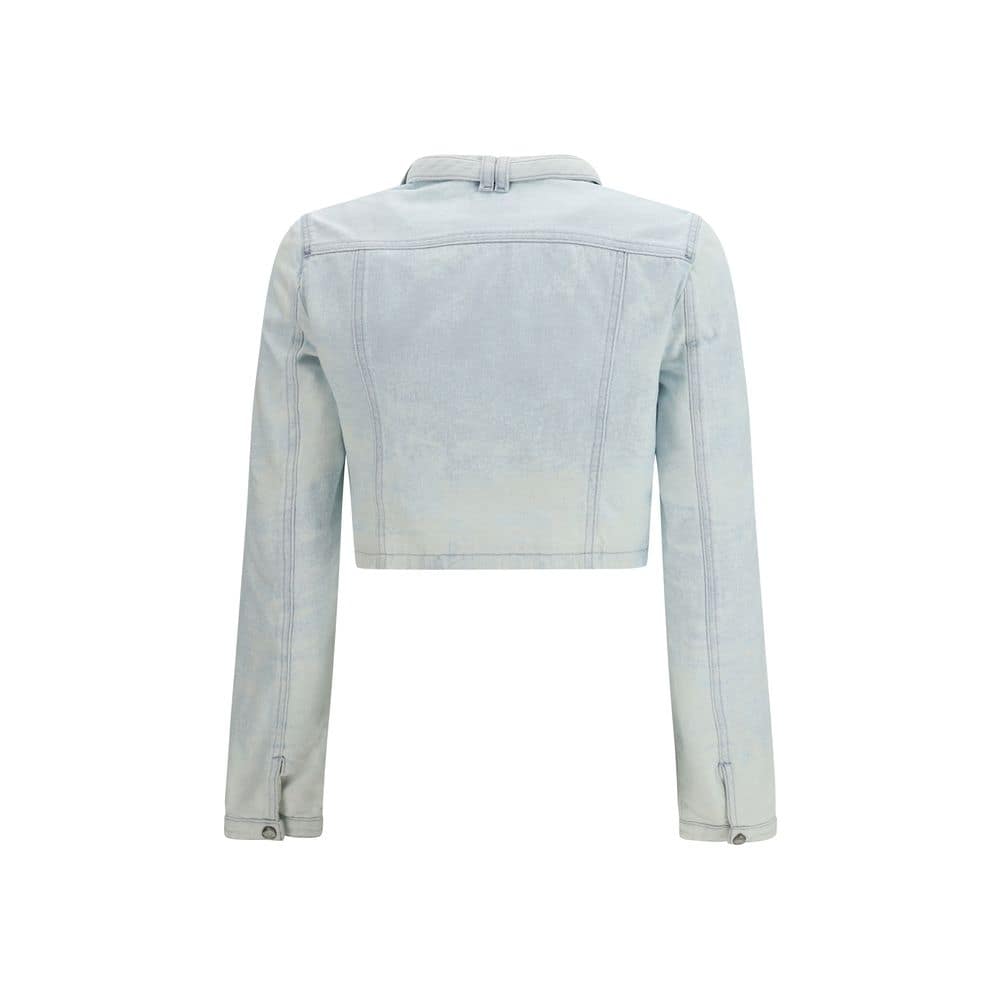 Diesel Blue Cotton Biker Jacket - Image 2