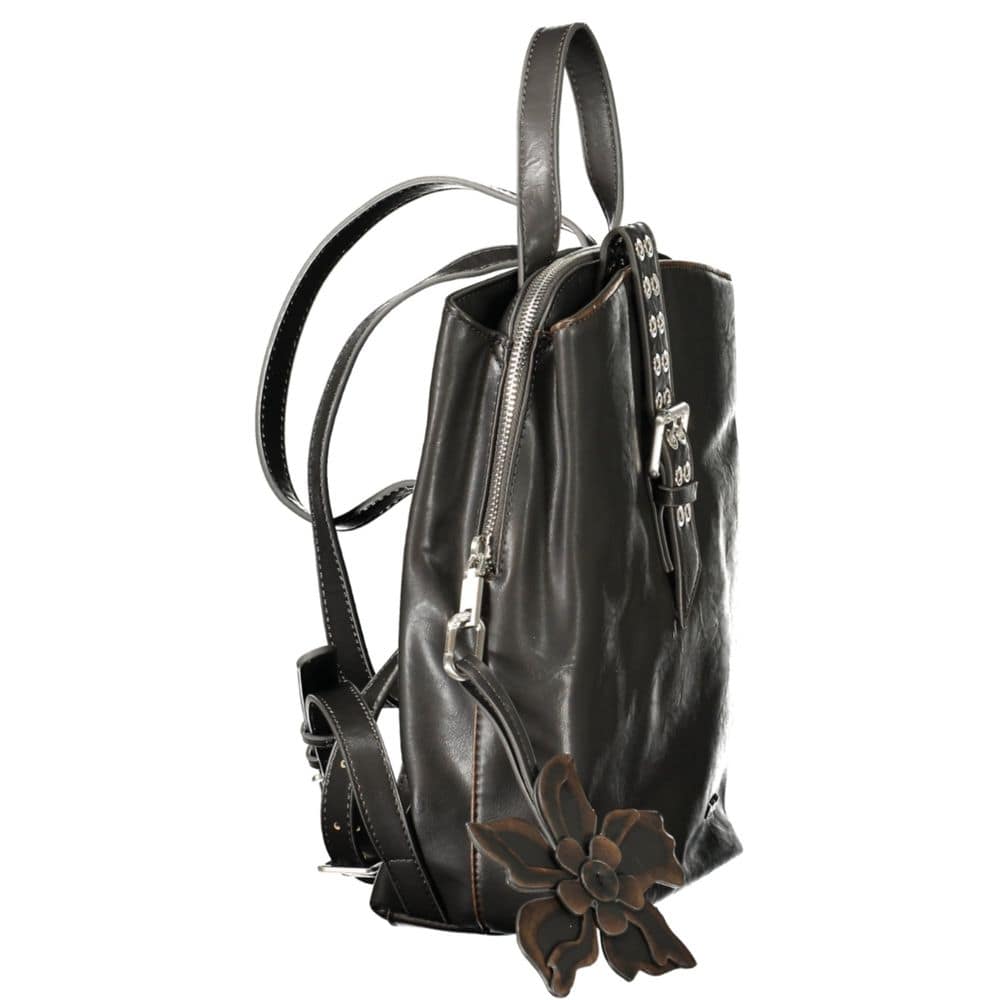 Desigual Black Polyurethane Women Backpack - Image 3