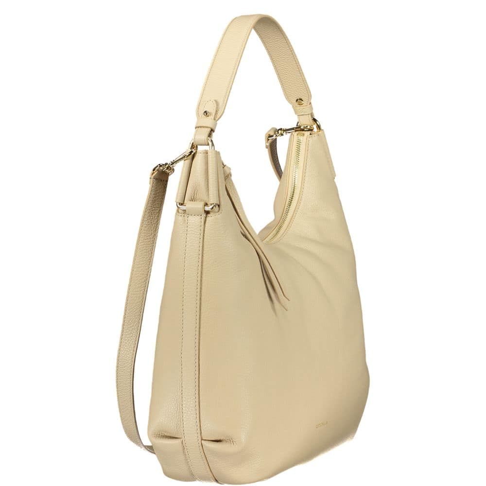 Coccinelle Beige Leather Women Handbag - Image 3